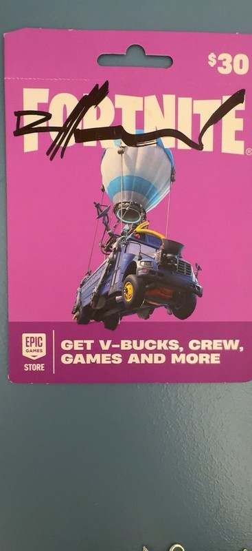 DONALD MUSTARD SIGNED Fortnite $30 CARD