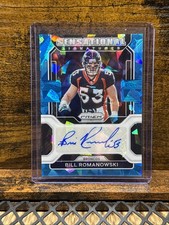 Bill Romanowski 2021 Panini Prizm  Sensational Signatures SS-BRO Blue Ice /75