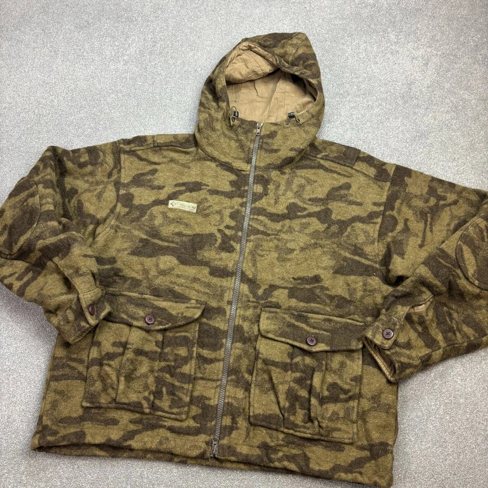 Chaqueta Columbia Adulto X Grande Marrón RealTree Ropa de Trabajo Camuflaje Caza Lana Para Hombres Foto 2 de 4