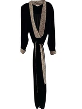 1980s Guy Laroche Black Velvet Jumpsuit Vintage CHIC