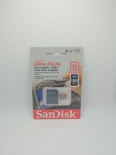 SanDisk Ultra PLUS 32GB 130MB/s MicroSDHC UHS-I Card with Adapter NEW 