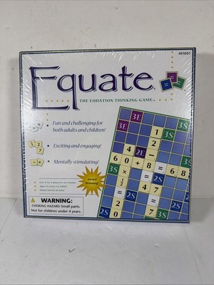 Equate The Equation Thinking Math Board Game Educational Fun New Sealed