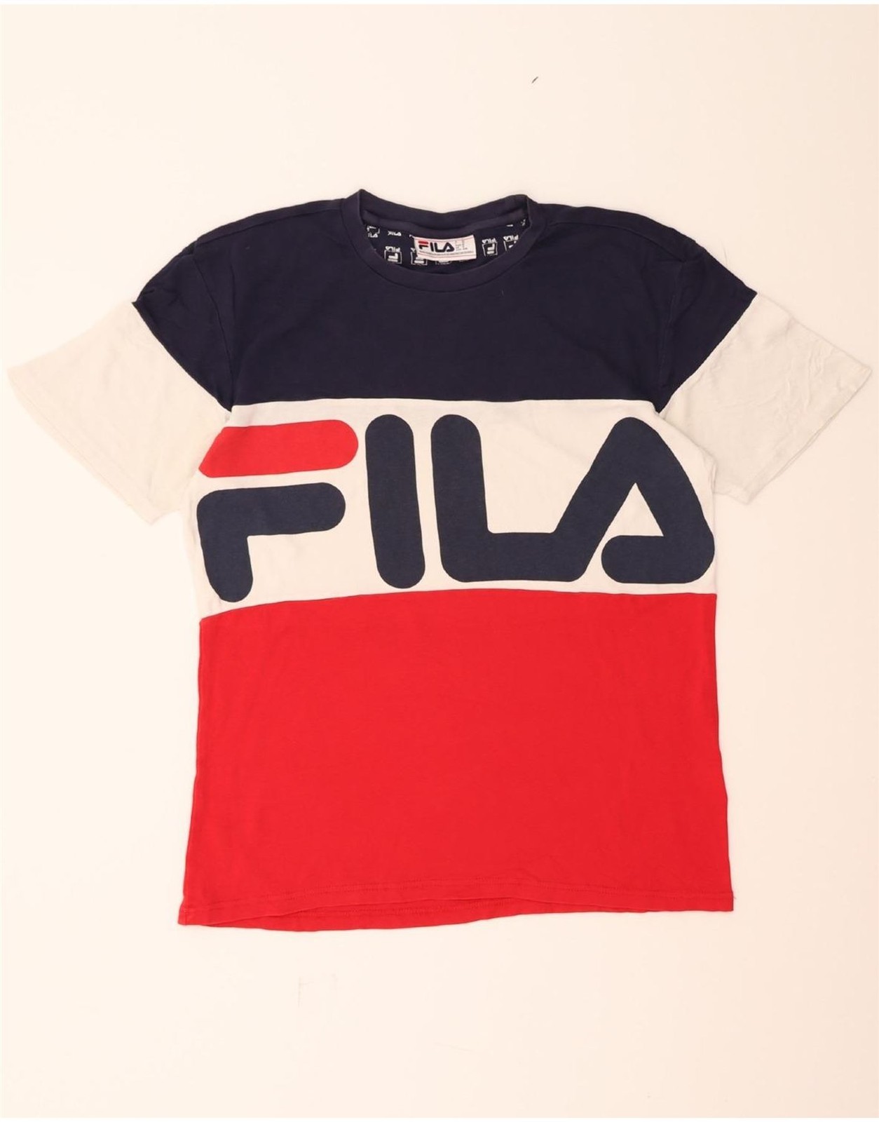 FILA Maglietta Uomo Grafica Top Media Multicolore Colourblock Cotone XI29