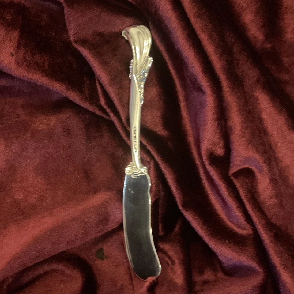 CUCHILLO MANTEQUILLA VALS de Primavera por Wallace Sólido Esterlina 6 1/8” Sin Monos-Sin Daños Foto 4 de 4