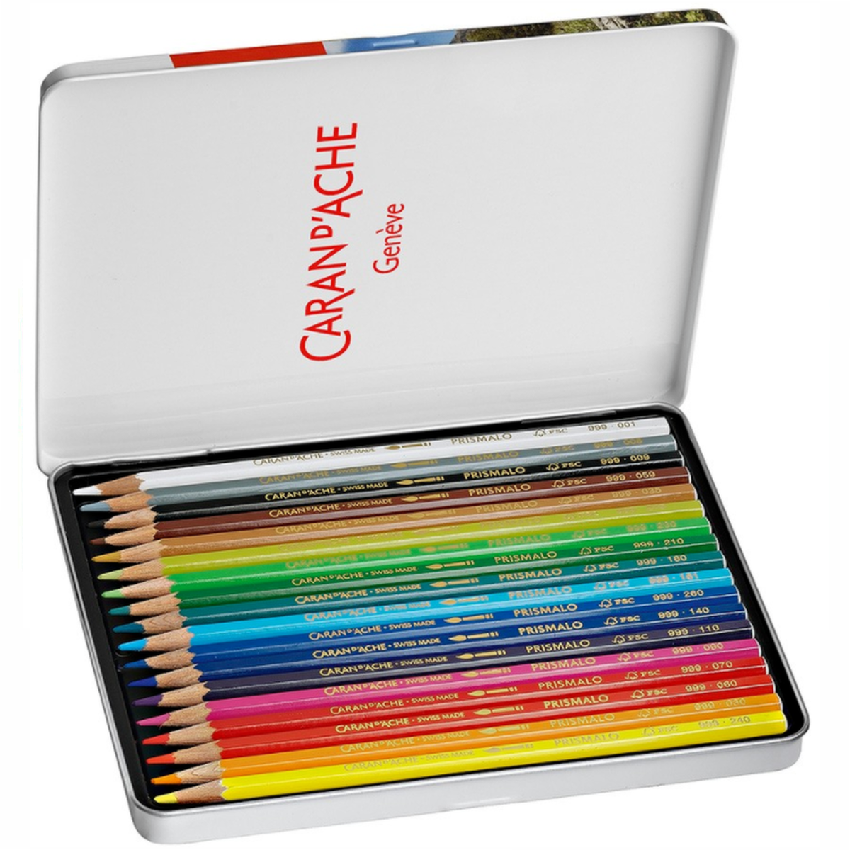 Caran d'Ache Prismalo Aquarelle Colour Pencils Water Soluble Tins