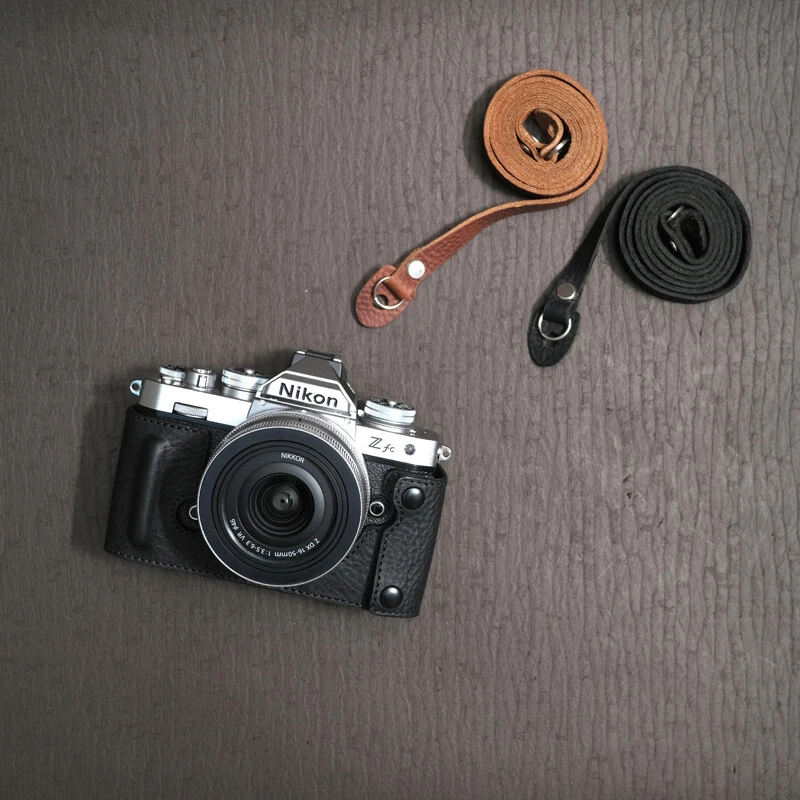 Handmade Genuine Leather Camera Case Cover Protect Grip Belt for Nikon ZF ZFC - Image 3 of 4