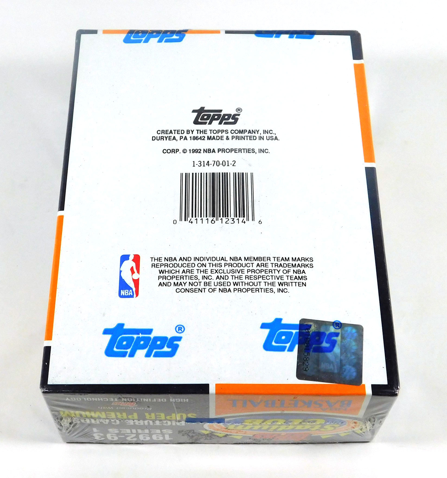 1992-93 Topps Stadium Club Series 1 Basketball Box Sealed (36 Packs) - Picture 2 of 2