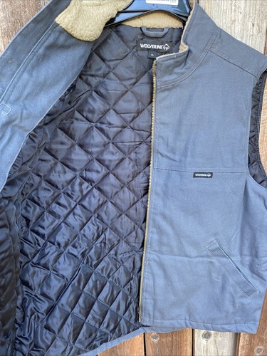 Wolverine Canvas Zip Vest Mens Size XL Granite - Picture 2 of 4