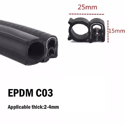 EPDM Rubber U-Shape Edge Trim Sealing Strip Car Door Guard Seal Edging Protector - Picture 16 of 64