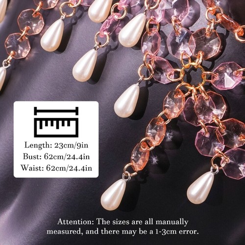 Elegant Acrylic Circles Bustier Music Festival Body Chain for Sophisticated Look - Picture 8 of 9