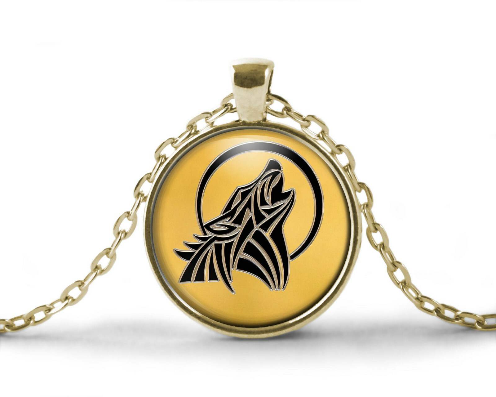 WOLF HOWL MOON ART charm pendant 20