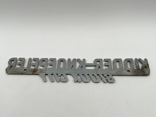 Vintage Metal Dealer Dealership Emblem / Badge - Kidder-Knoepfler Sioux City, IA - Picture 3 of 4