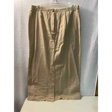Christopher Banks Skirt Tan Linen long maxi Cottage core Teacher Vibe Vtg