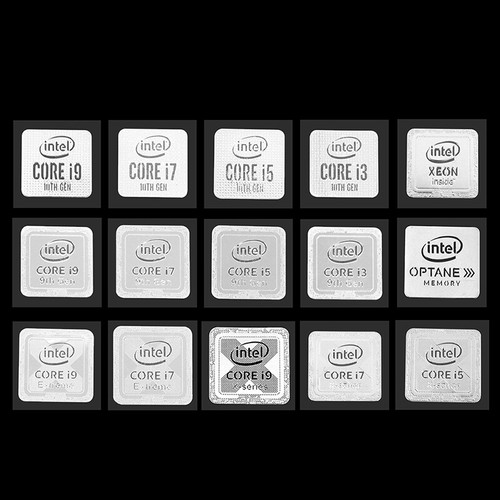 10. generacji procesor Intel Core i9 i7 i5 i3 metalowa naklejka logo laptopa naklejka i - Zdjęcie 8 z 25