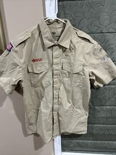 Scouts BSA Style UNIFORM SHIRT Boy Scout Adult Men s Large Short Sleeve 13