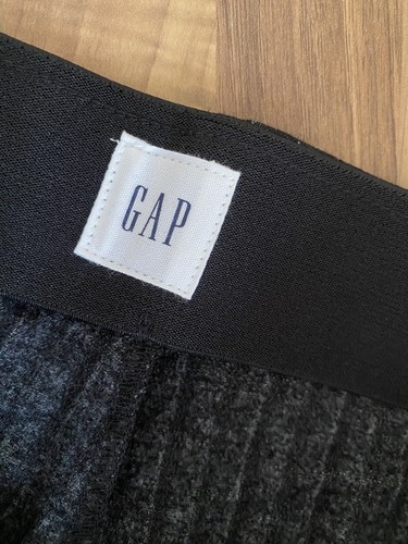 Gap zugeschnittene ausgestellte Hose UK 8 3/4 Länge, grauer Stift gestreift brandneu mit Etikett - Bild 4 von 8