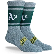 NEW! Oakland Athletics Green Varsity Crew Socks Mens Large Fits Size 6-12 MLB