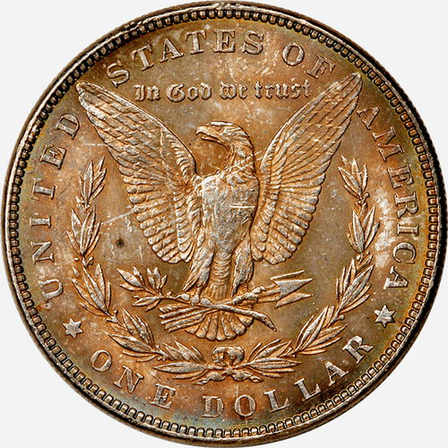 1886 MORGAN DOLLAR SILVER COIN HIGH MINT STATE ORIGINAL TONED UNCIRCULATED BU - Picture 3 of 3