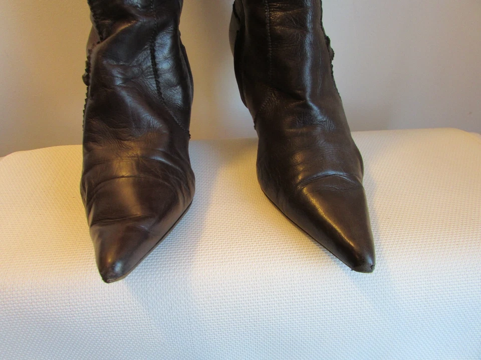 bottES vintage inès de la fressange cuir marron 37 - Photo 3/4