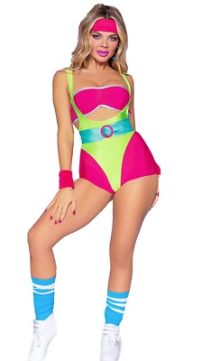 80s Retro Workout Costume! Sexy! Dance Costume Medium