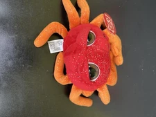 Fiesta 7" Red and Orange Glittery Crab Plush - Pre-Owned