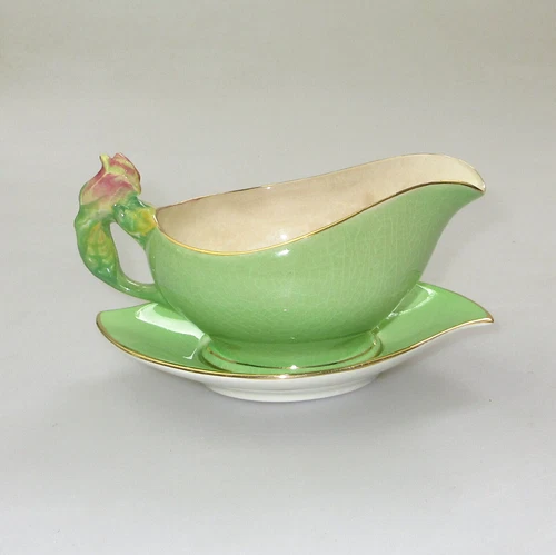 Royal Winton Grimwades - Rose Bud Mint Sauce Boat & Plate