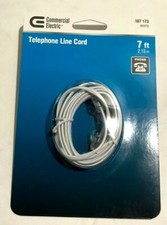  10 Pack NEW 7ft Phone Line Cord Cable 6P4C RJ11 DSL Modem Fax Phone White