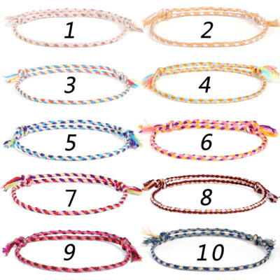 Friendship Braided Bracelet for Women  Girls Colorful Cord Adjustable Bracelets