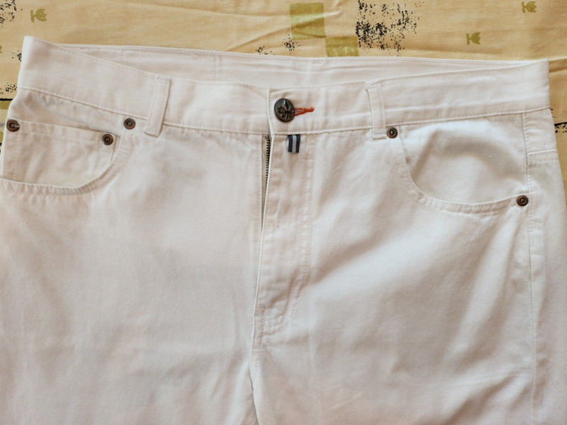 NEW Scott James ENGLAND Men’s Pure WHITE JEANS Slim Fit 100% Cotton 34 X 33