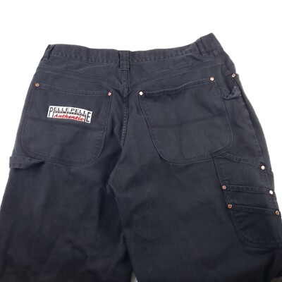 Vintage Pelle Pelle Jeans Mens 42 Black Denim Marc Buchanan Baggy 