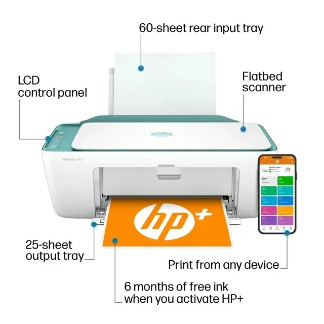 New HP 2842e/2852e/2855e Wireless Printer-Copy-Scan+Free INK-Back College GIFT - Image 2 of 4