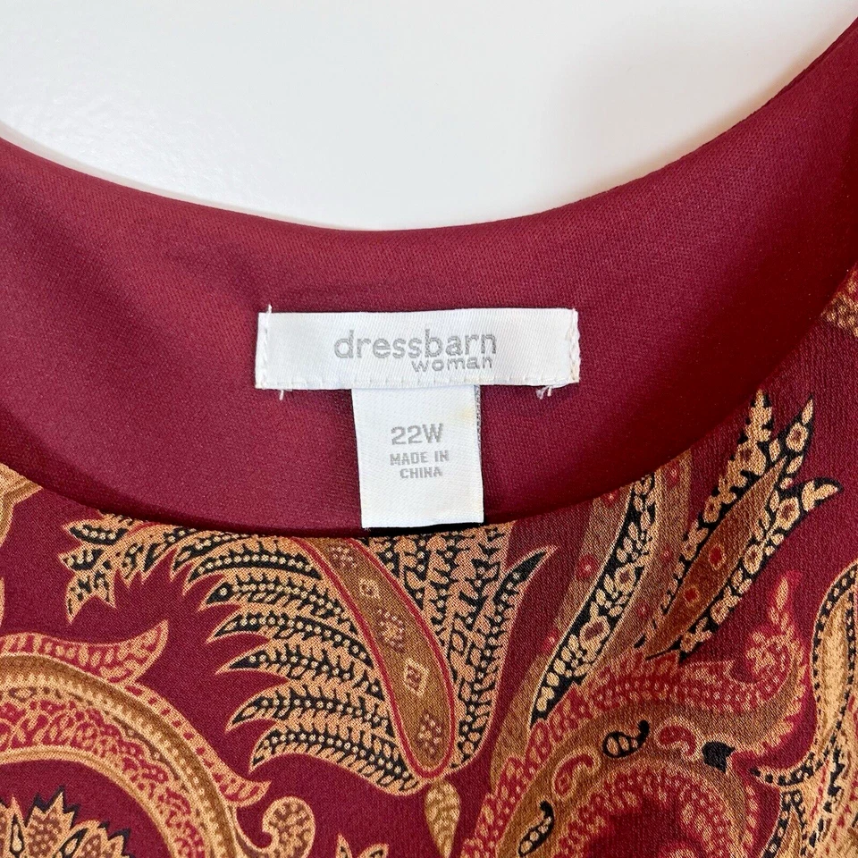 Vintage Sleeveless Boho Paisley Midi Dress 22 W 90s Y2K Cottage Whimsy Fall - Image 2 of 4