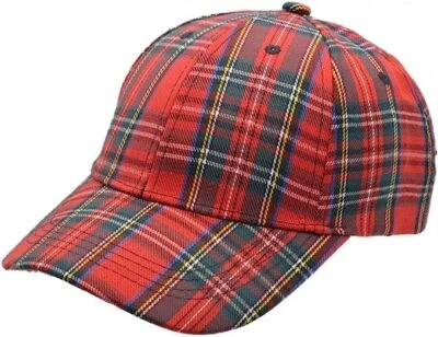 Fidra Scottish Tartan Baseball Cap, one size snapback adjustabe.