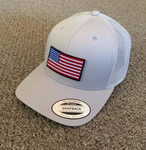 US Flag Hat USA Trucker Mesh Cap Individually Handcrafted in Florida - Picture 8 of 12