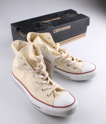 Converse Chuck Taylor All Star Men's 5 Womens 7 High Tops Shoes Beige White NEW