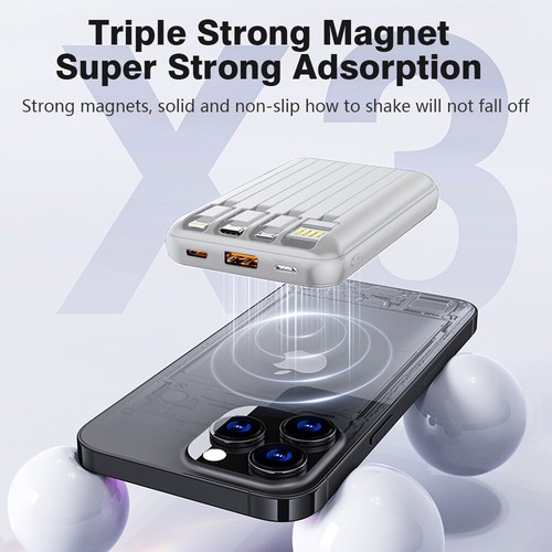 Magnetic 10000mAh Power Bank Magsafe Battery Pack Portable Charger for iPhone 16 - Picture 14 of 25