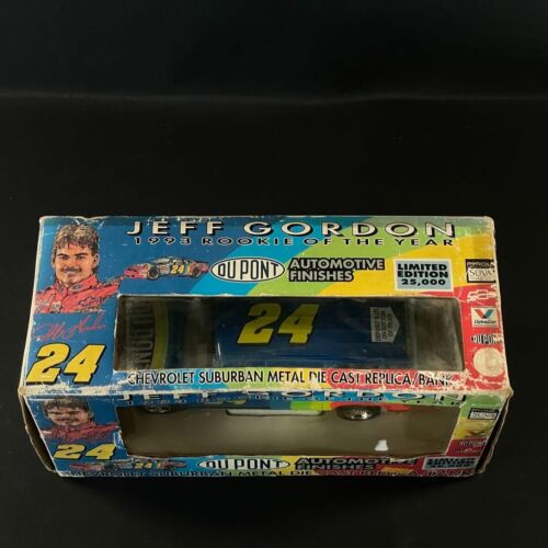 1993 JEFF GORDON #24 Dupont Die-Cast Bank Rookie of The Year 1:25 Suburban NICE - Picture 6 of 7