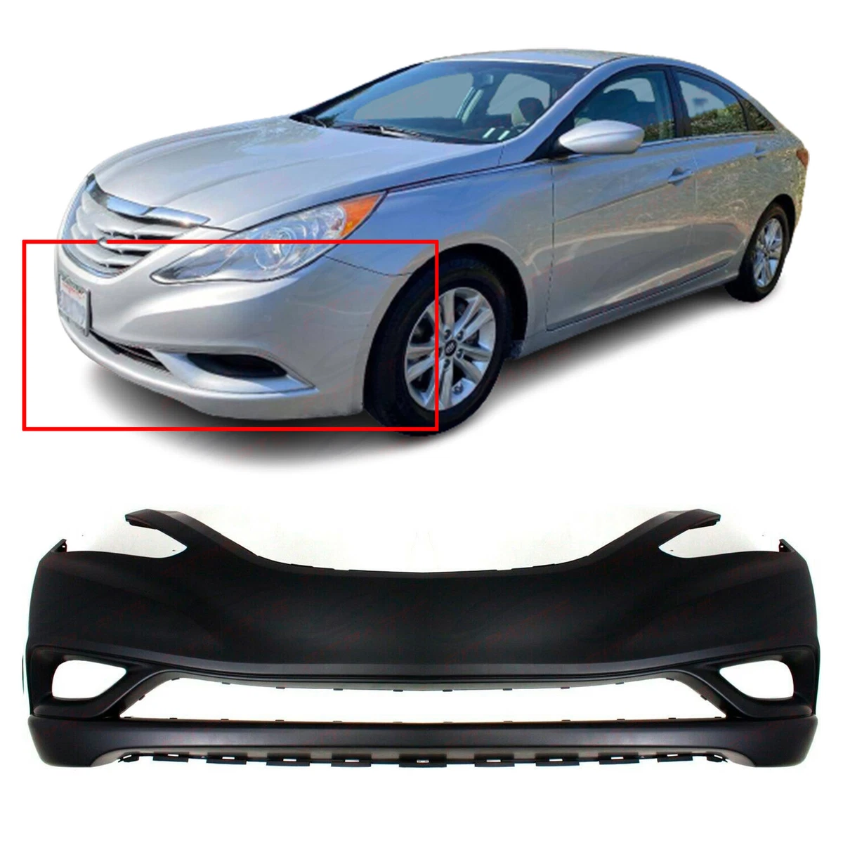 Front Bumper Cover For 2011 2012 2013 Hyundai Sonata Primed eBay