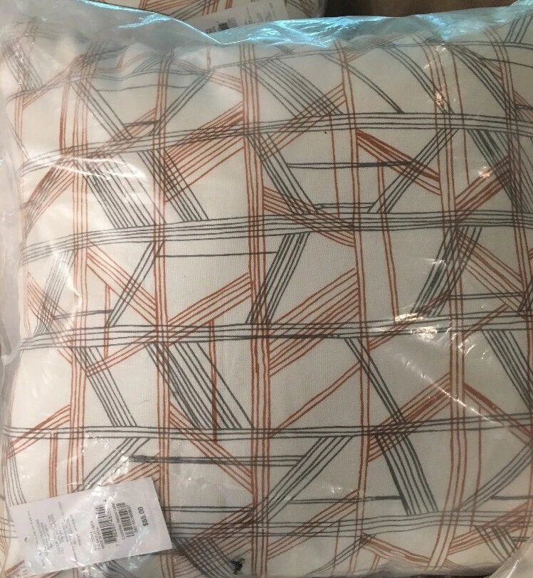 Bar III Bedding Moto / Multi Lines 18x18" Throw Pillow Grey / Multi - MSRP $55 - Изображение 2 из 4