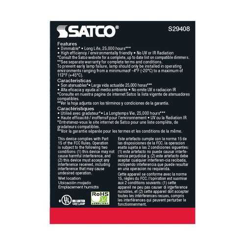 12 Pack Satco S29408 LED 120V 6.5W Watt =50W PAR20 Medium E26 4000K Cool White - Picture 11 of 14