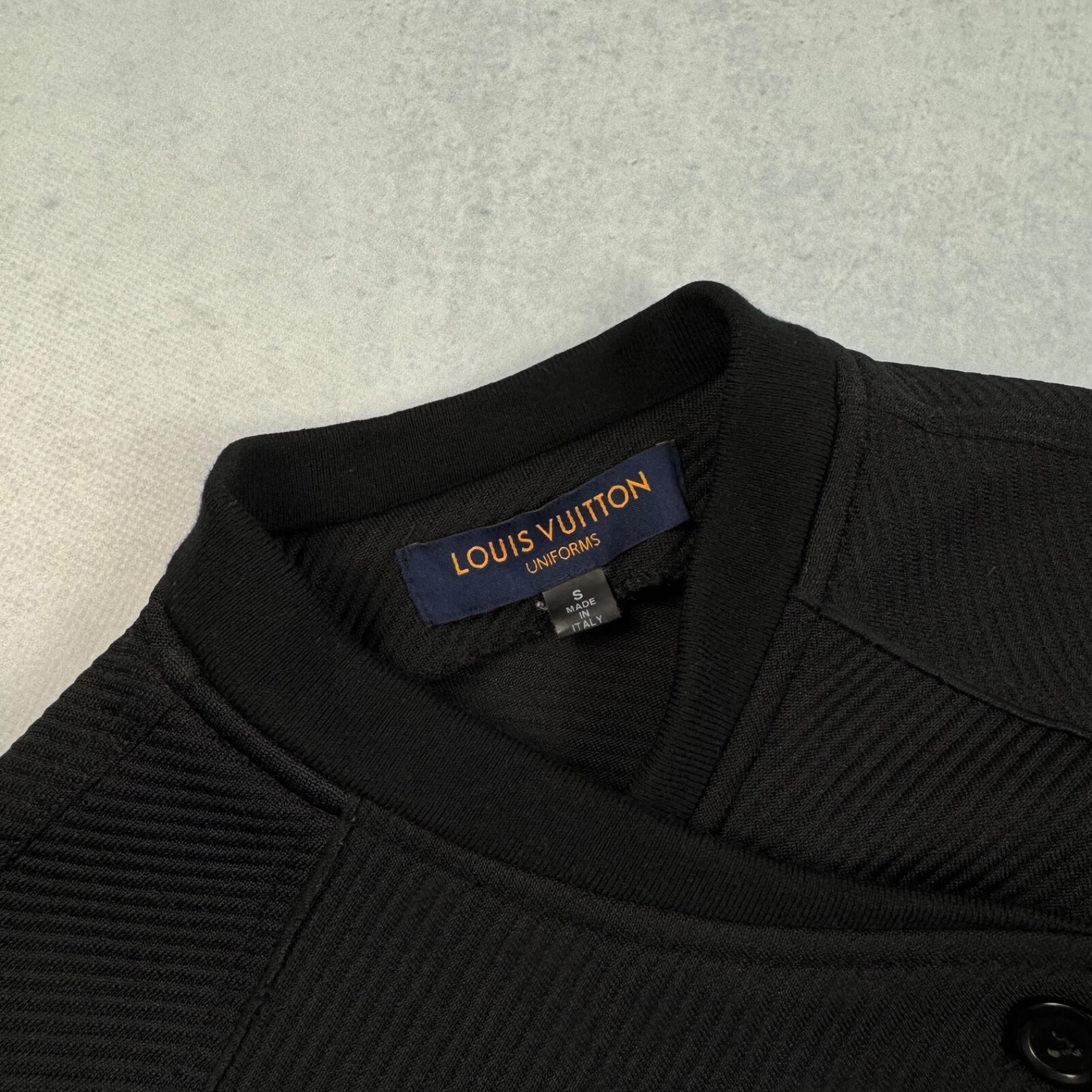 LOUIS VUITTON（LV） LOUIS VUITTON UNIFORME NERA A COSTINE CROPPED BOTTONI BOMBER JACKET TAGLIA SMALL