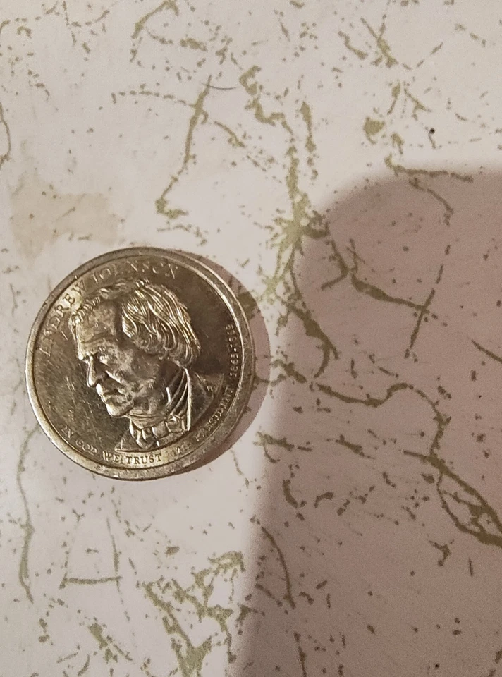 2011-P Andrew Jackson moeda presidencial de um dólar US$ 1 UA sem letra ou erro de data - Imagem 2 de 4