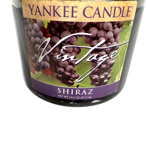 Vintage Yankee Candle Shiraz Jar Candle Grapes Discontinued Scent 14.5 Oz New - Picture 5 of 5