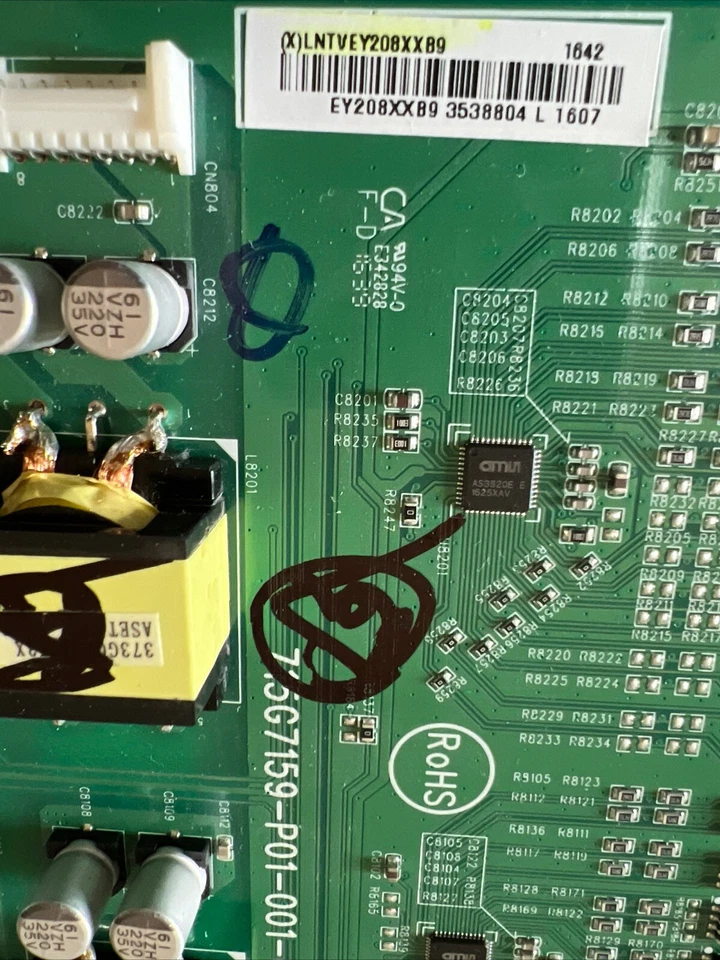 Vizio OEM светодиодный драйвер/T-Con плата/Wi-Fi плата—модель D55U-D1 версия LTC7UCAR - Изображение 3 из 4