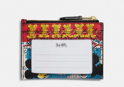 Coach Disney Mickey Mouse X Keith Haring Mini Skinny Id Case Card