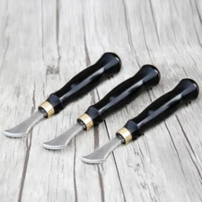 Custom made Quality Leather Craft  Stainless Steel Press Edge Sector Ebony Tool