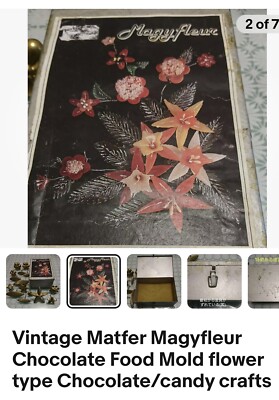 Vintage Matfer Magyfleur Chocolate Food Mold Flower Chocolate