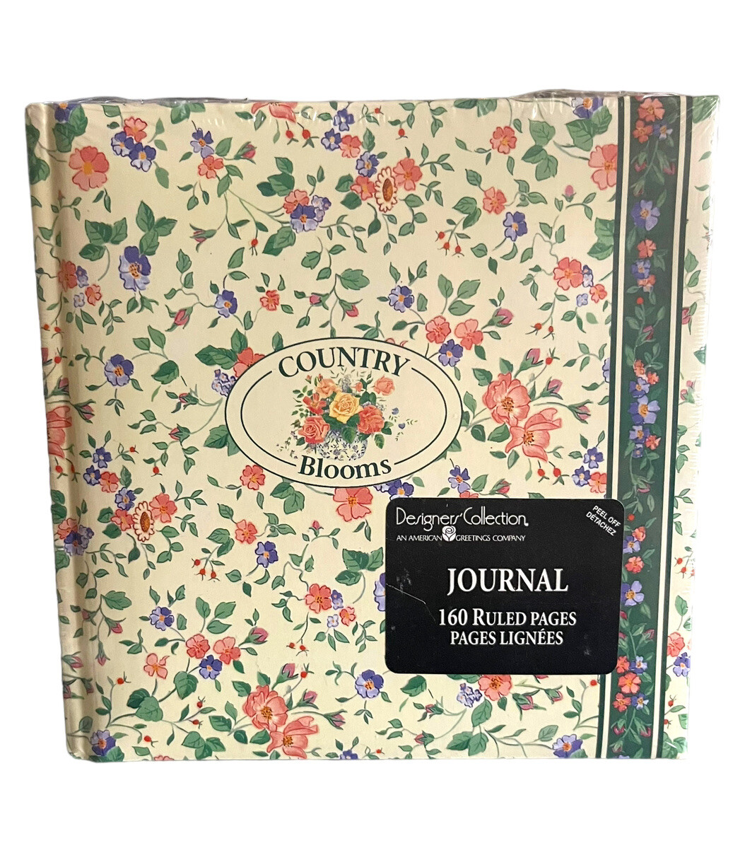 Vintage NEW American Greetings Country Blooms Journal Hardcover 160 Pages Sealed