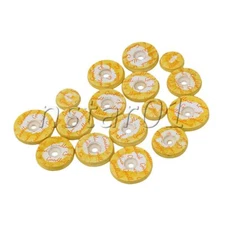 Felt Flute Closed Hole Pads for Instrument Maintenance Tool Set of 32 Yellow