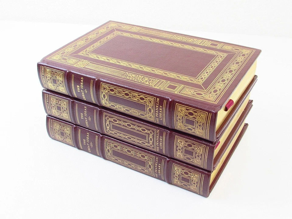 The Great Ideas 3-Vol Set J Mortimer Adler Franklin Library 1985 Leather Ltd Ed - Image 4 of 4